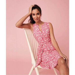 Untuckit Lucy pink floral sleeveless dress